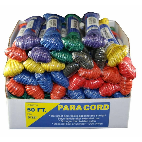 T.W . Evans Cordage PARA CORD DISPLAY 35 EACH
