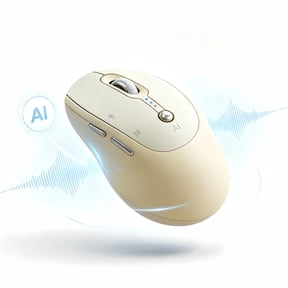 New-Gen AI Wireless Mouse- Includes Lifetime Free Smart AI Office, Voice-to-Text& Translation, Silent BT+2.4G Dual Mode, Rechargeable with Battery Display, Portable Mouse