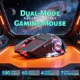 thumbnail image 1 of T-WOLF Wireless Gaming Mouse, Rechargeable BT 5.0 + 2.4G Dual-Mode Mouse with RGB Lighting, Silent 6-Button Full-Size Ergonomic Design, USB-C Cable Included, for PC, Mac, Laptop, Office & Gaming, 1 of 14