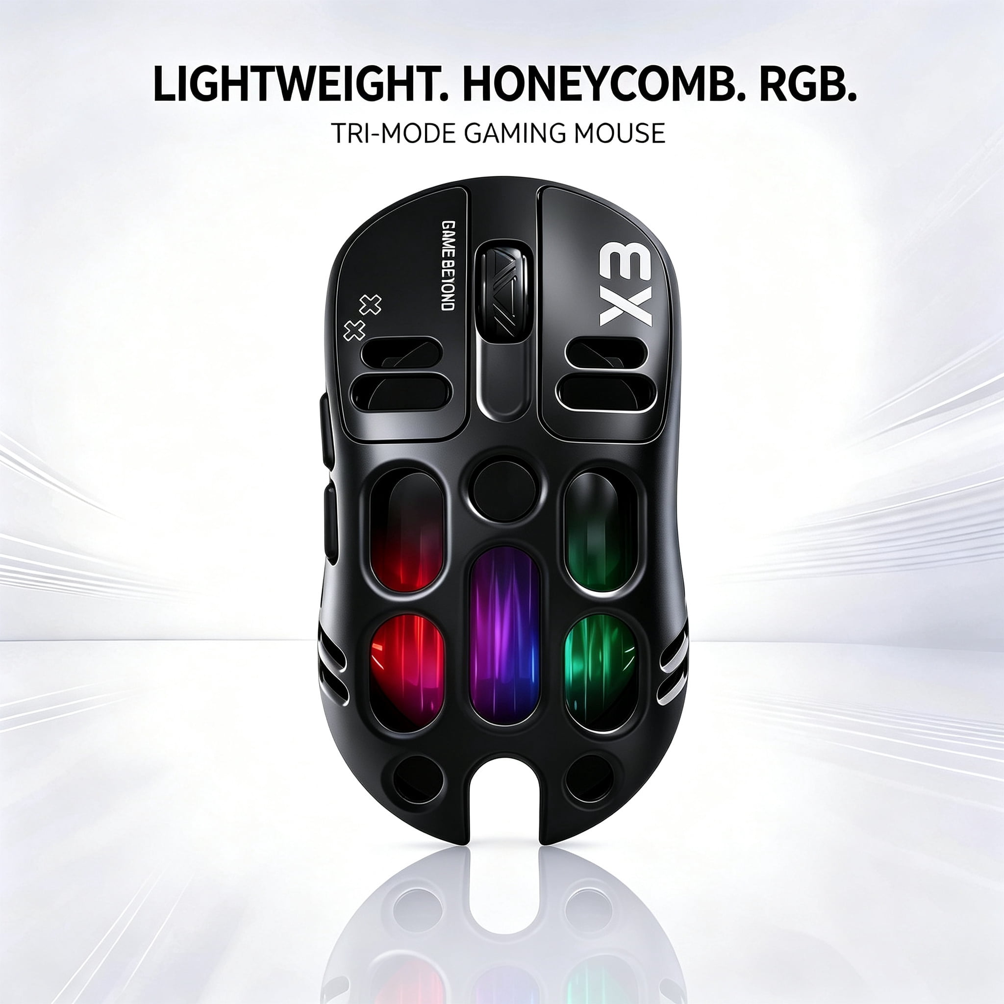 T-WOLF X3 RGB Wireless Gaming Mouse, Tri-Mode Bluetooth Mouse ...