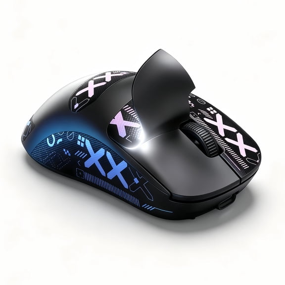 X8 Wireless Mouse, Bluetooth 5.0 + 2.4G Dual Mode Rechargeable Computer Mouse with PAW3212 Sensor, Ambidextrous Design, Grip Stickers Included, Silent Click, USB-C Charging for Laptop, Office/Gaming