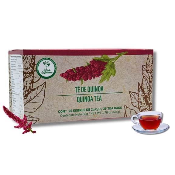 T de Quinoa (Quinoa Tea) 100% Natural, Vegan | 25 Tea Bags| High Supreme