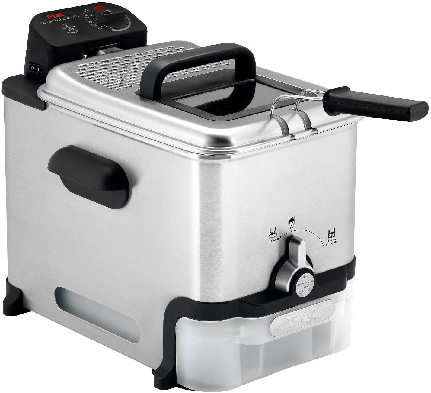T-fal 3.5L Deep Fryer, 1700W, Basket, Oil Filtration, Temp Control