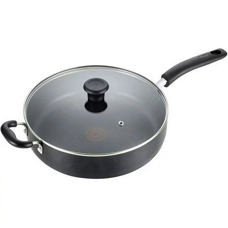 T-fal B36290 Specialty Nonstick 5 Quart Jumbo Cooker Saute Pan with Glass Lid, Black