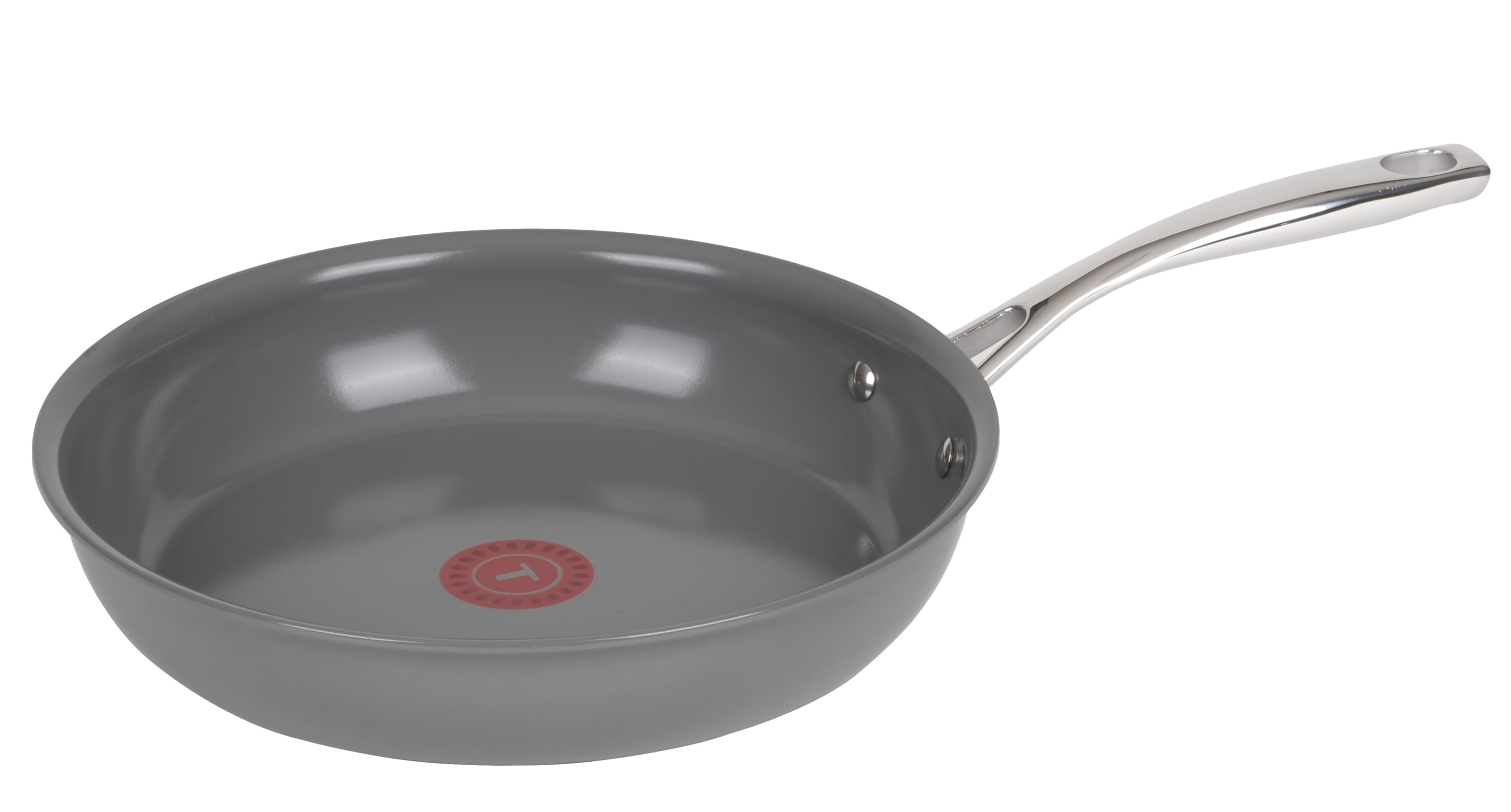 Gray Ceramic Non-Stick Aluminum Fry Pan with Stainless Steel Handle
