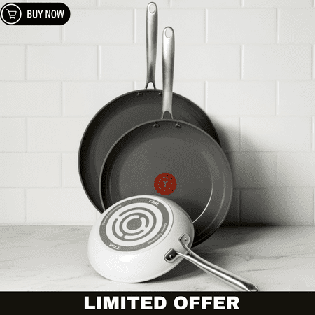 T-fal Ceramic Non-Stick Frypan Set, 3-piece