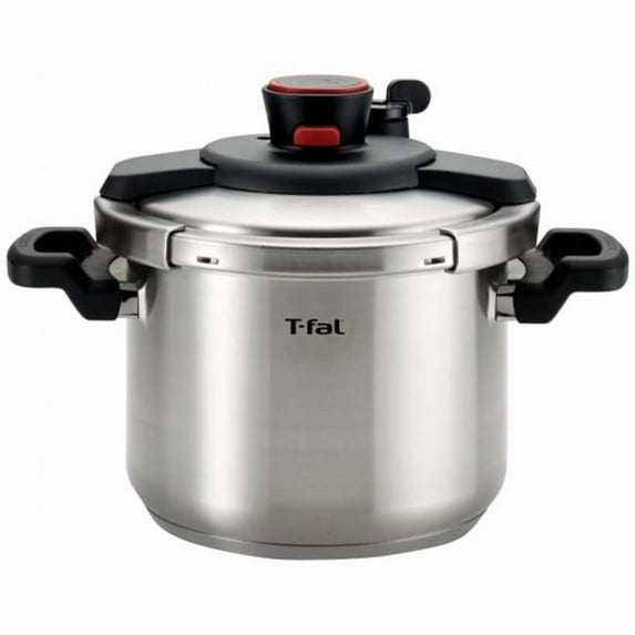 T-fal Clipso Pressure Cooker, Stainless Steel, 6.3 Qt, Silver