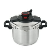 T-fal Clipso Stainless Steel 6.3 Qt Pressure Cooker, Silver