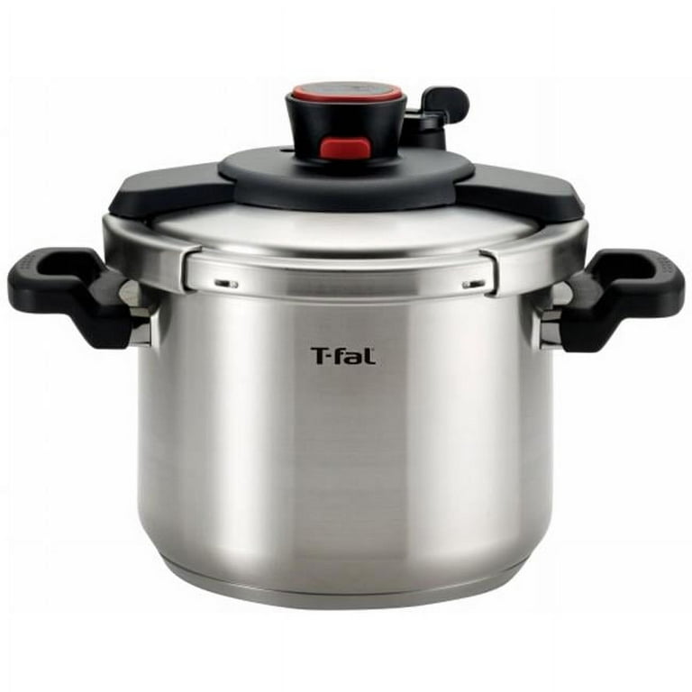 T-fal Clipso Stainless Steel 6.3 Qt Pressure Cooker, Silver T-fal Clipso Stainless Steel 6.3 Qt Pressure Cooker, Silver