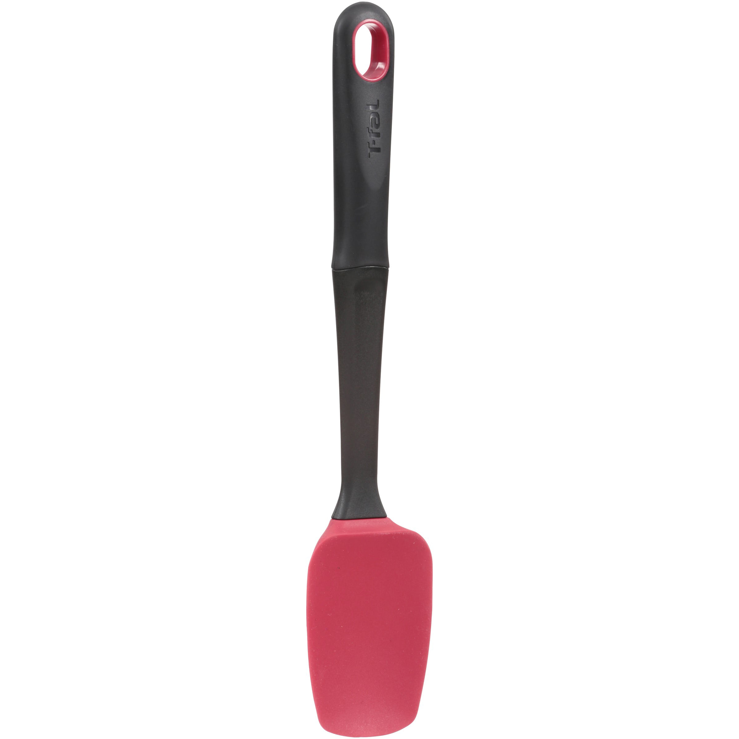 Restaurantware 10.6 inch x 2.2 inch Silicone Spatula, 1 Flat Flexible Spatula - Dishwasher-Safe, withstands Heat Up to 570F, Black Silicone Mixing