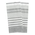 thumbnail image 1 of T-fal Dual-Sided Skipping Striped Kitchen Towels, 2-Pack, Graphite, 1 of 5