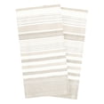 thumbnail image 1 of T-fal Dual-Sided Skipping Striped Kitchen Towels, 2-Pack, Toast, 1 of 5