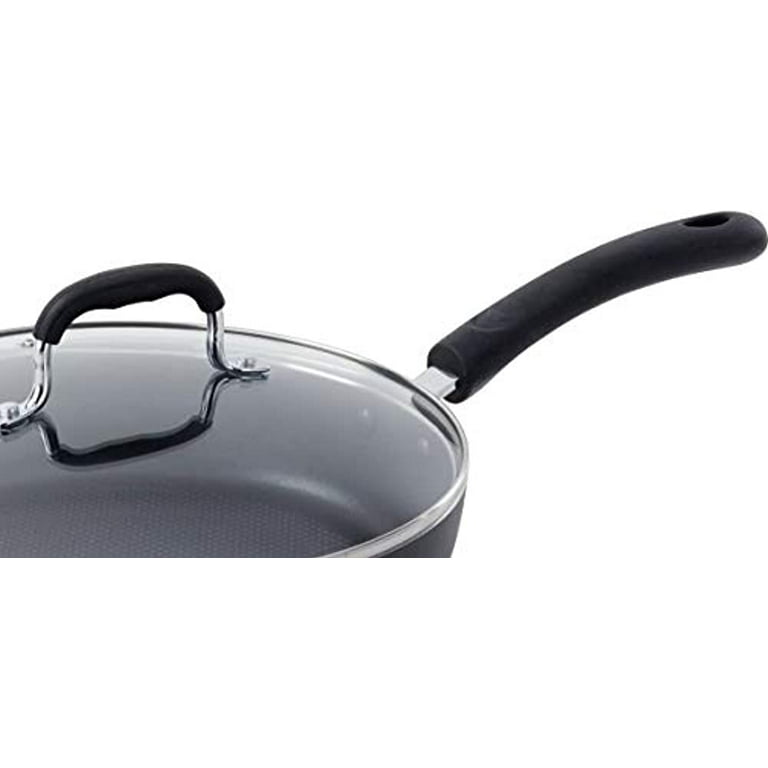 T-fal Dishwasher Safe Fry Pan With Lid Hard Anodized Titanium Nonstick,  12-Inch