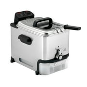 T-fal EZ Clean Deep Fryer with Basket, Oil Filtration System, Stainless Steel, 2.6 lb food capacity