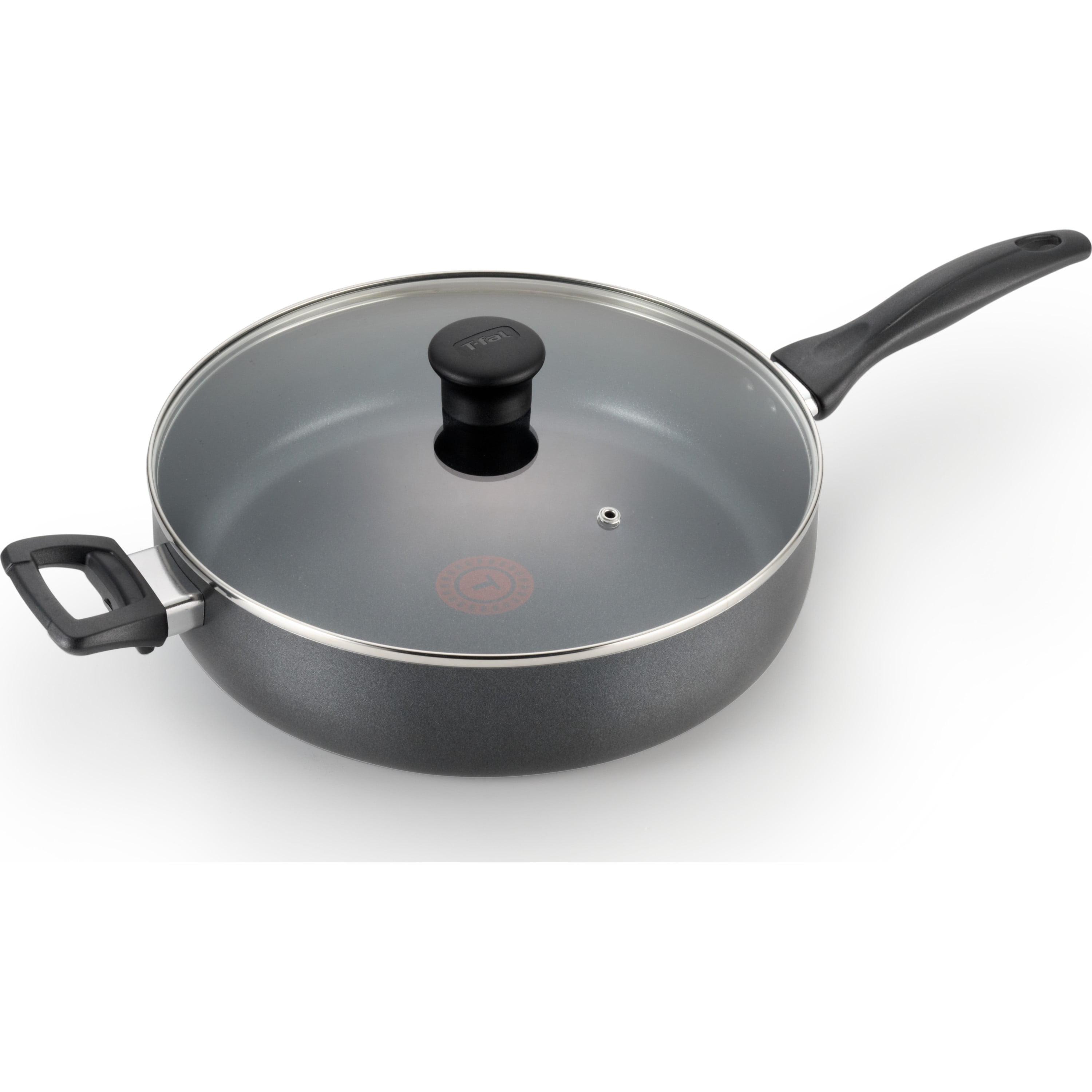 Cook N Home 10.5-Inch/3.5 Quart Nonstick Deep Saute Fry Pan/Jumbo Cooker  with Lid, Black