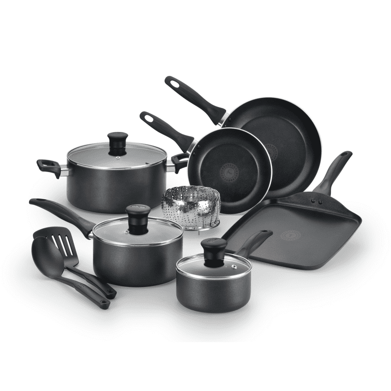 T-fal Advanced Nonstick Cookware Set 12 Piece Pots and Pans