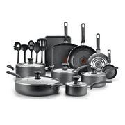 T-Fal Ingenio Nonstick Cookware Set 14 Piece Induction Oven Broiler Safe 500F Cookware, Pots and Pans, Oven, Broil, Dishwasher Safe, Smoke Grey