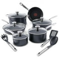 Tfal Expert Pro Platinum NonStick Cookware Set, 14Piece, Black