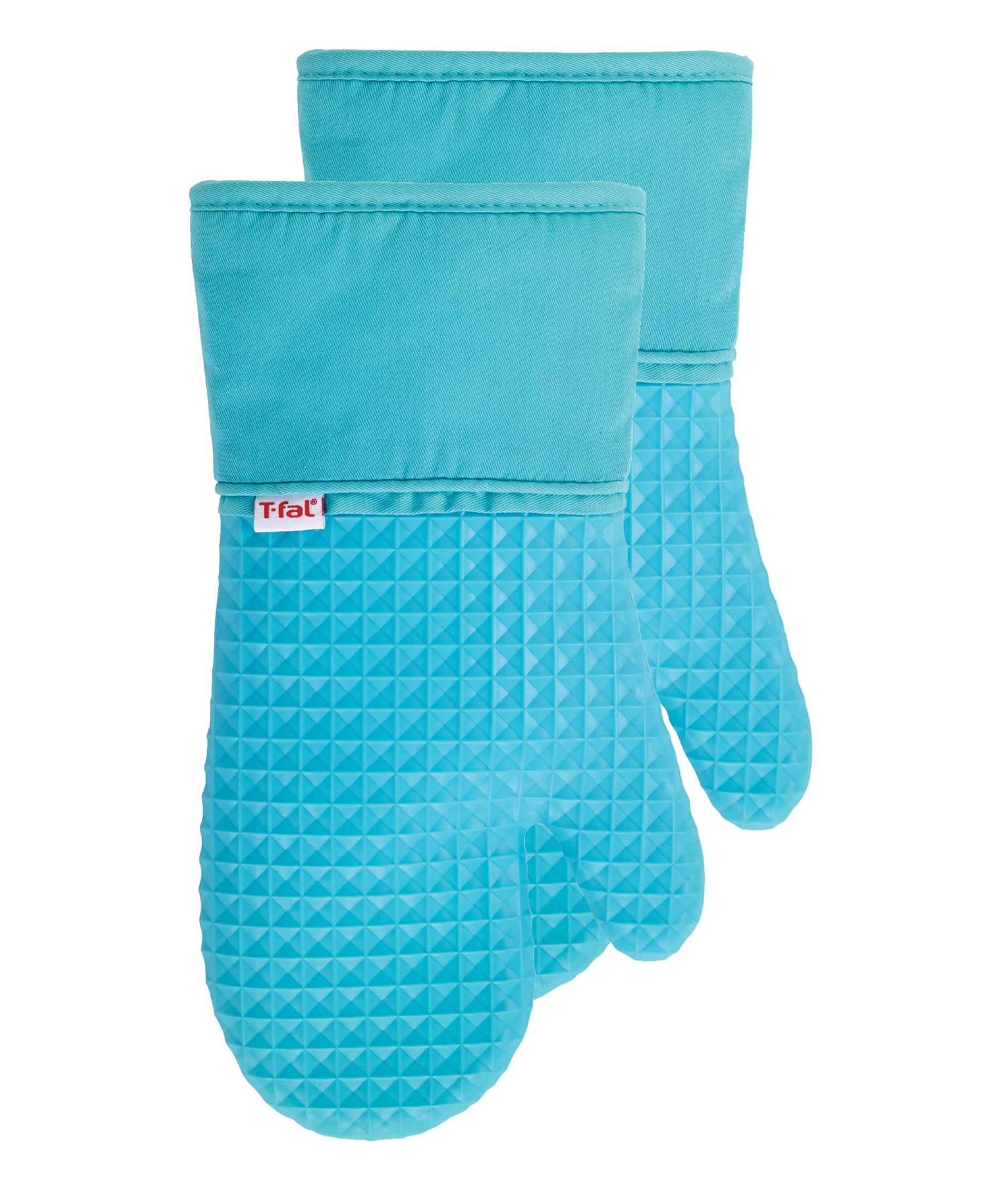 T-fal Flexible Waffle Silicone Oven Mitts, Set of Two, Breeze