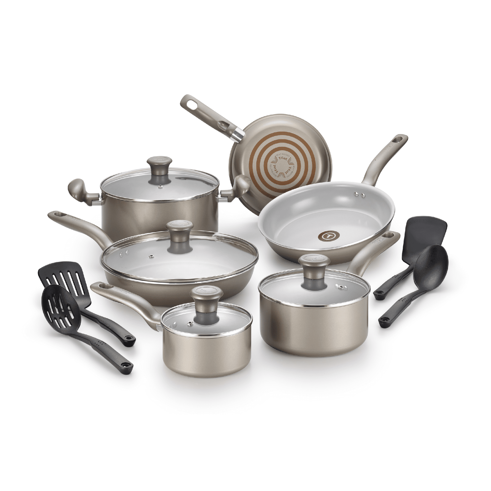 T-fal Platinum Endurance Stainless Steel 14pc Cookware set with Non-Stick  Frypan