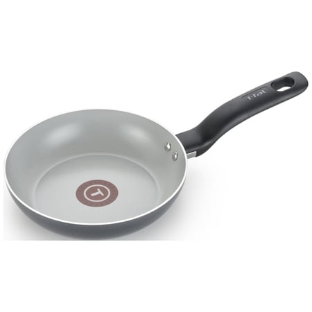 T-fal Initiatives Ceramic Cookware, 2 piece Fry Pan Set, 8.5 & 10.5 inch, Black, G917S264