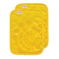 thumbnail image 1 of T-fal Medallion Print Silicone and Cotton Twill Pot Holders, Two Pack, Lemon, 1 of 5