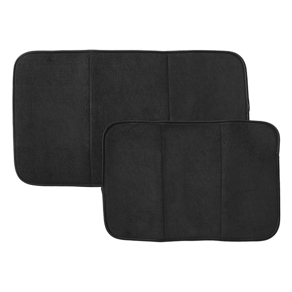 T-fal Microfiber Dish Drying Mat Reverses to Mesh, 2 Piece Set, Black