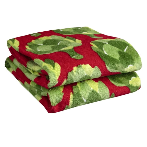 T-fal Print Fiber Reactive Kitchen Towel, Two Pack, Artichokes