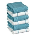 thumbnail image 1 of T-fal Solid and Check Parquet Kitchen Towel, Six Pack, Breeze, 1 of 7