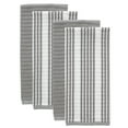 thumbnail image 1 of T-Fal Solid & Stripe Premium Kitchen Towels, 4-Pack, Gray, 1 of 5