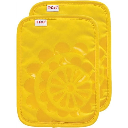 T-fal Textiles 97162 Pot Holder, 2 Pack, Lemon