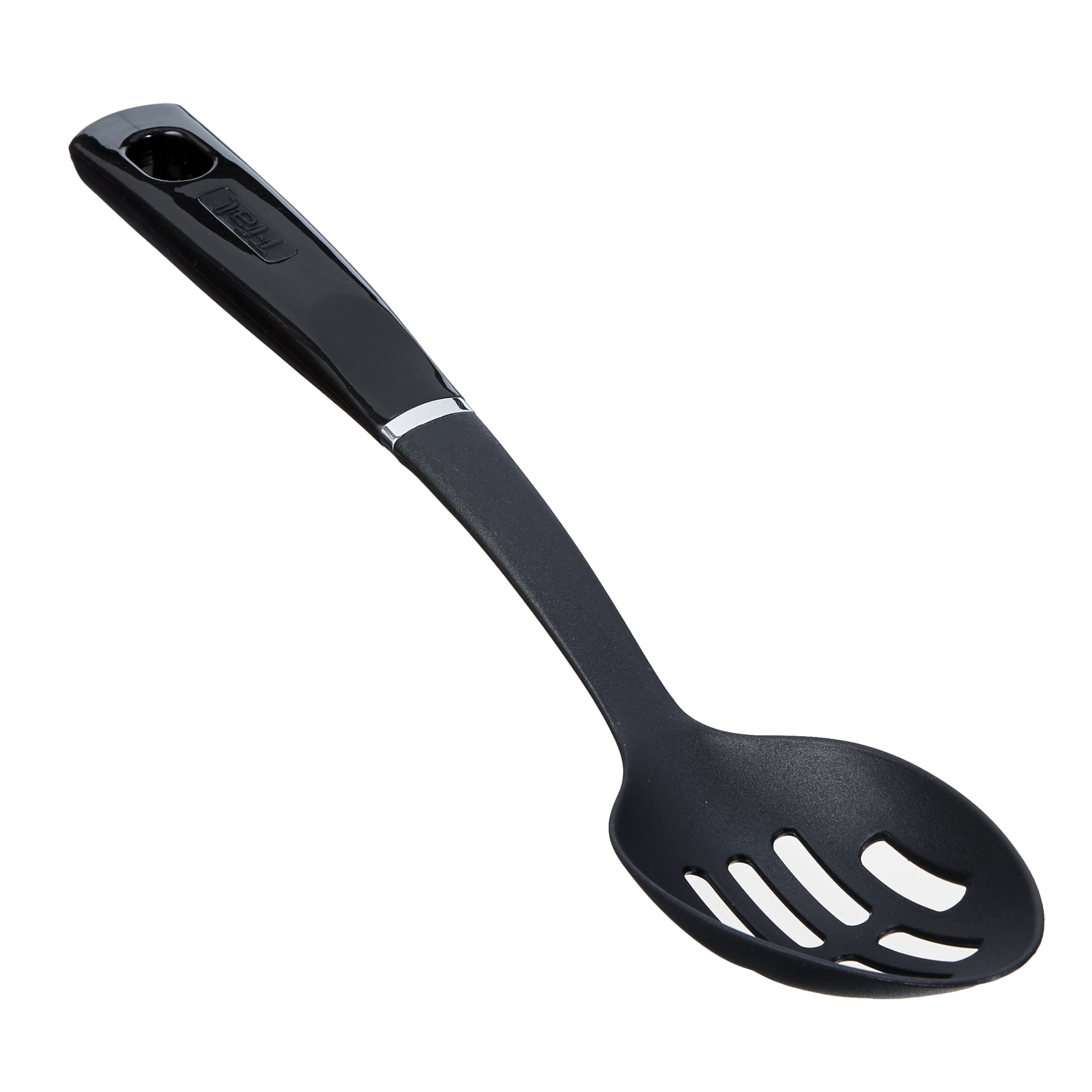 13'' Black Nylon Slotted Serving Spoon For Cooking - Nonstick