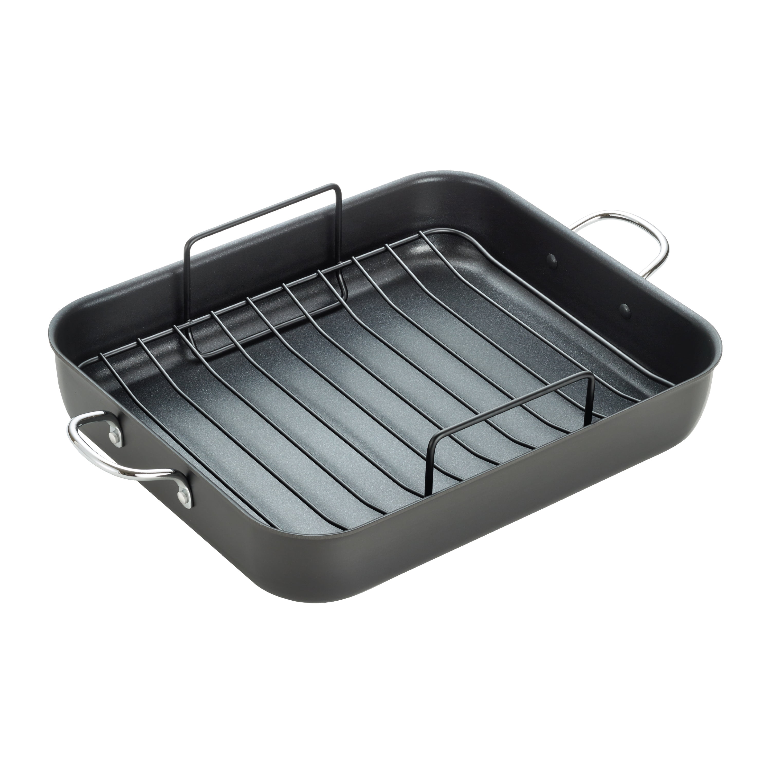 T-fal 20.7" Non-Stick Hard Anodized Aluminum Roasting Pan with Rack