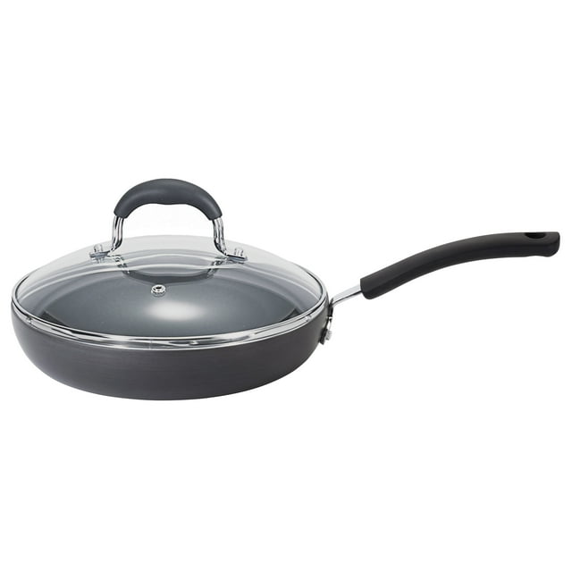 T-fal Ultimate Hard Anodized Non-Stick Cookware, 10 inch Deep Fry Pan, Black