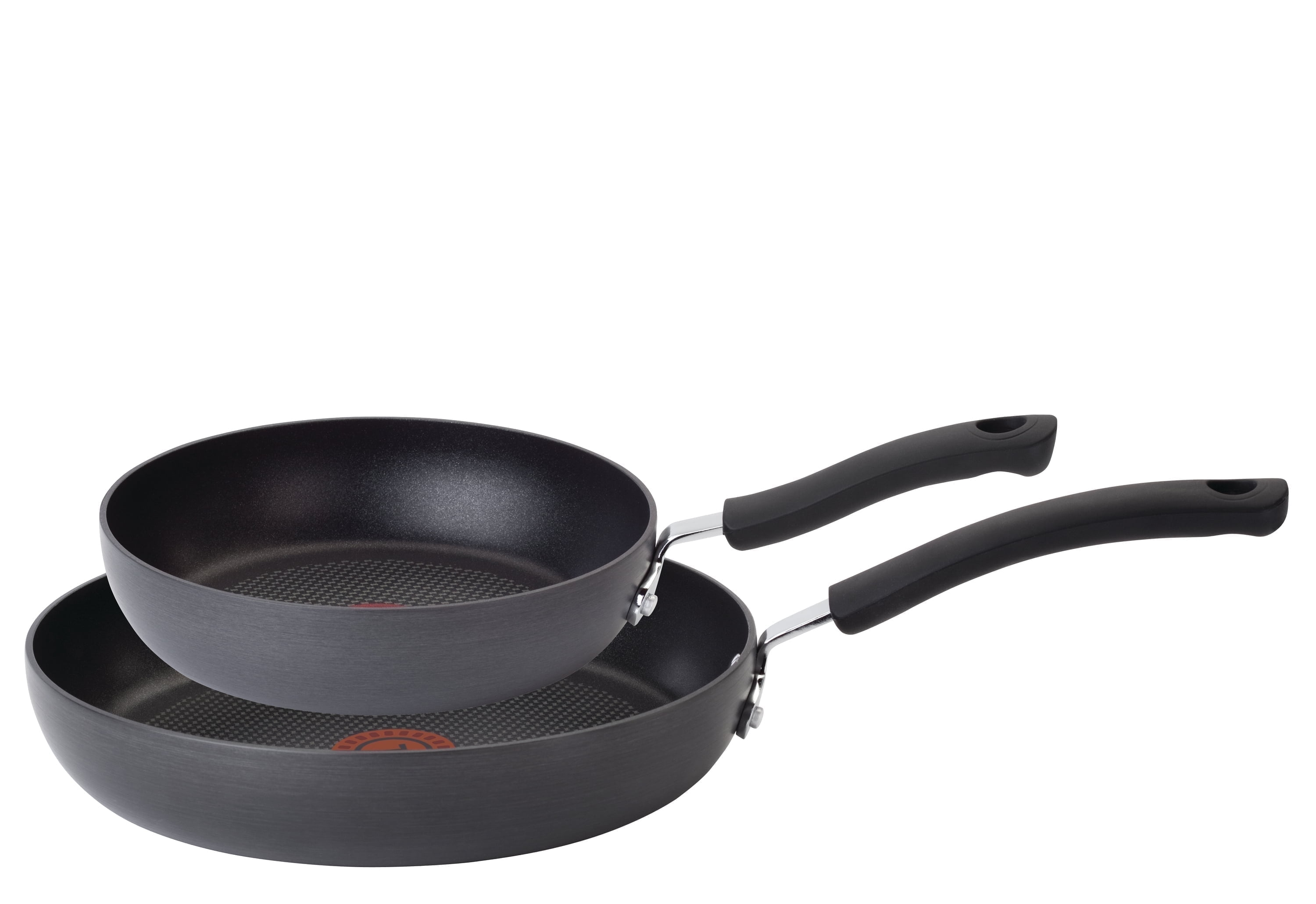 Ultimate Hard Anodized Nonstick Aluminum Fry Pan Set, Black