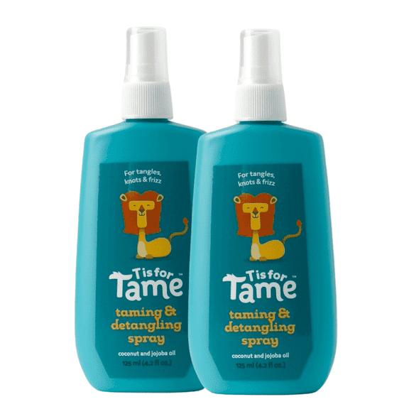 T is for Tame - Natural Hair Taming & Detangling Spray for Kids and Babies, Knots, Frizz & Detangling, 2pk