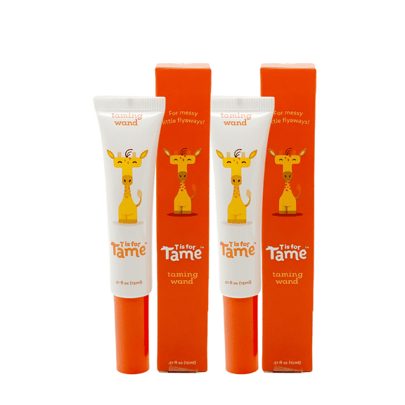 T is for Tame Hair Taming Wand 2-Pack Stick for Frizz, Static, Flyaways & More, 100% Natural Plant-Based Ingredients, Made in the USA