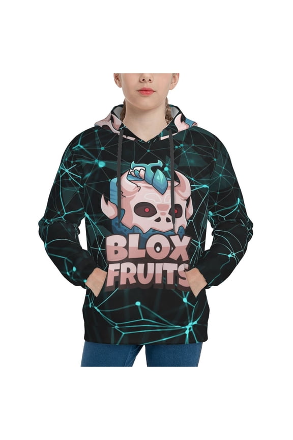 T-rex Bl-ox Fruit Youth Pullover Hooded Graphic Sweatshirts Long Sleeve Casual Hoodies Teen