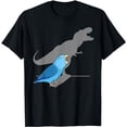 thumbnail image 1 of T-rex Blue Parrotlet Cute Parakeet Funny Parrot Birb memes T-Shirt, 1 of 5