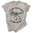 thumbnail image 1 of T-rex Extinct Dinosaur T-shirt, Unisex Women's Men's Funny Tyranosaurus Rex Jurassic Skeleton Gift, Light Silk Gray, Large, 1 of 6