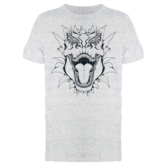 T-rex Head Hand Drawn Graphic Tee Men's -Image by Shutterstock