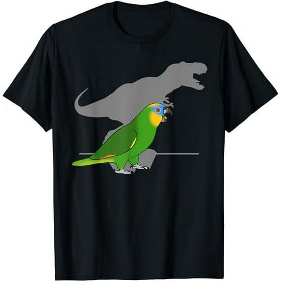 T-rex Orange winged Amazon Parrot Dinosaur Birb memes T-Shirt