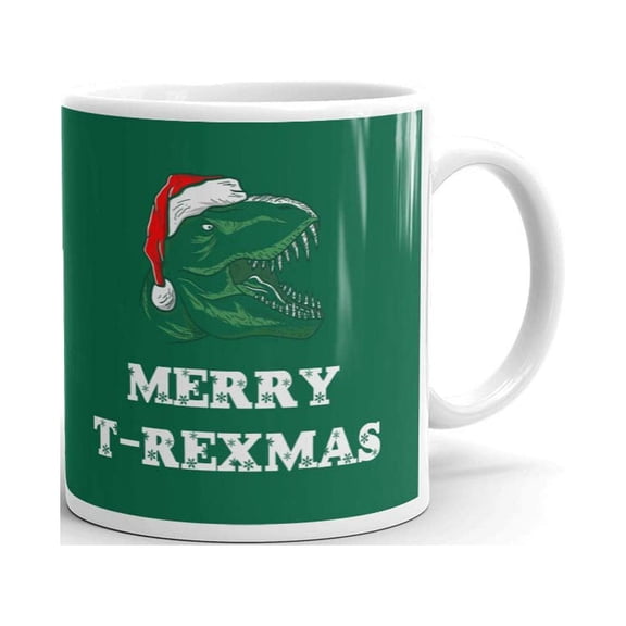 T-rex Ugly Christmas Merry T-rexmas Coffee Tea Ceramic Mug Office Work Cup Gift 11 oz