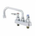 thumbnail image 1 of T&S Brass - Workboard Faucet, Deck Mount, 4'' Centers, 6'' Swing Nozzle, Lever Handles, 1 of 2