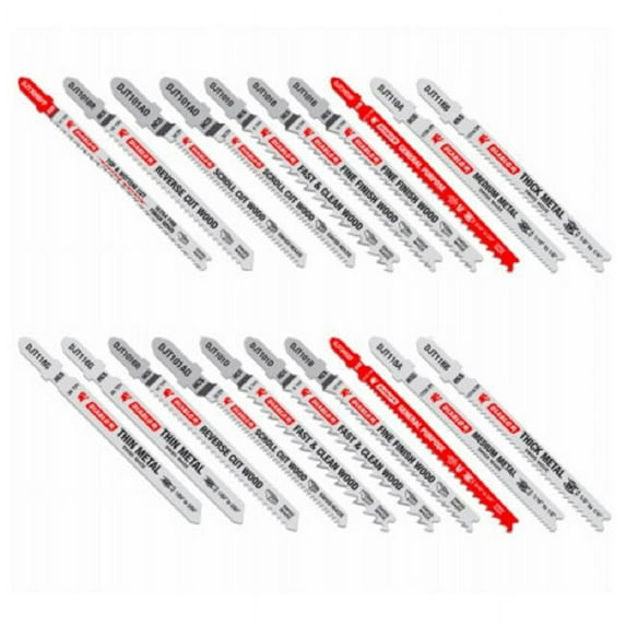 T-shank Jig Saw Blade Set - 20 Piece