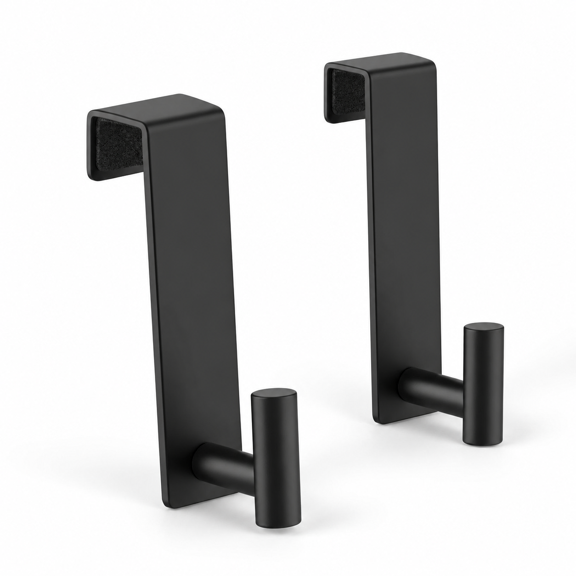 T-shaped Over Door Hooks - Fits Wooden & Metal Doors Less Than 1.77" Wide Hanger For Office Bedroom Heavy-duty Stainless Steel Doo