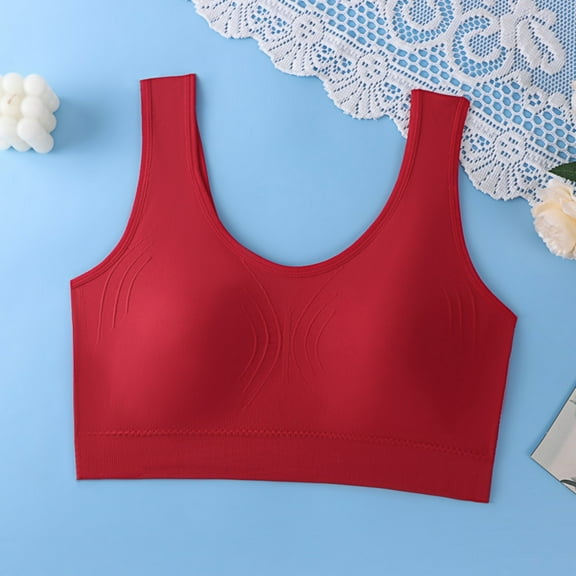 T-shirt Bras for Women Seamless Bras Wireless Bras Sport Bras Solid Color Body Shaping Free-wire Bra Comfy Daily Essentials Everyday Underwear Gym Sport Bras Plus Size
