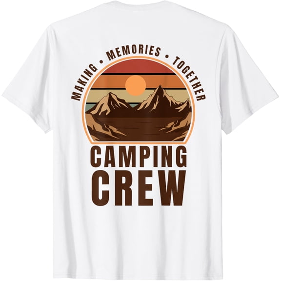 t-shirt Camping Crew Family Camping Trip 2024 Camp Squad (On Back) T-Shirt mens, woman, white，funny，journey，Crew Neck, Short Sleeve,printing