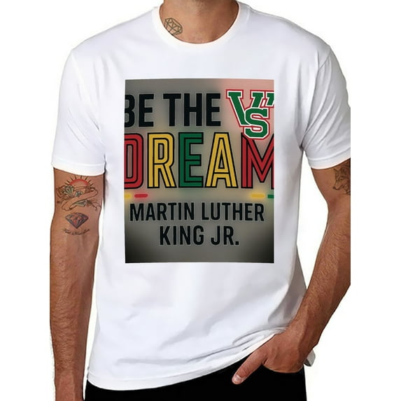 T-shirt Be The Dream Soft Cotton Adult Heat-Transfer Graphic T-Shirt - 180g Breathable Fabric, Unisex Summer Casual Wear with Durable Heat-Printed Design