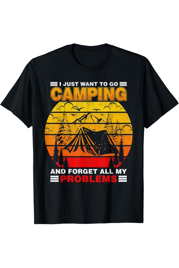 T-shirt Funny Camping Lover Crazy Camping Gift Retro Design Idea T-Shirtmens t shirtblackwomenfunnymisfitsmenjourney mens t shirtblackwomenfunnymisfitsmenjourney